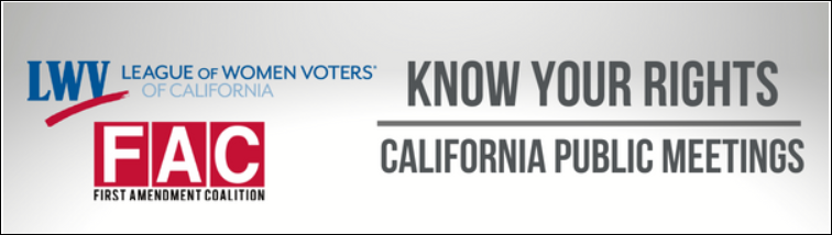 Know Your Rights - California Public Meetings