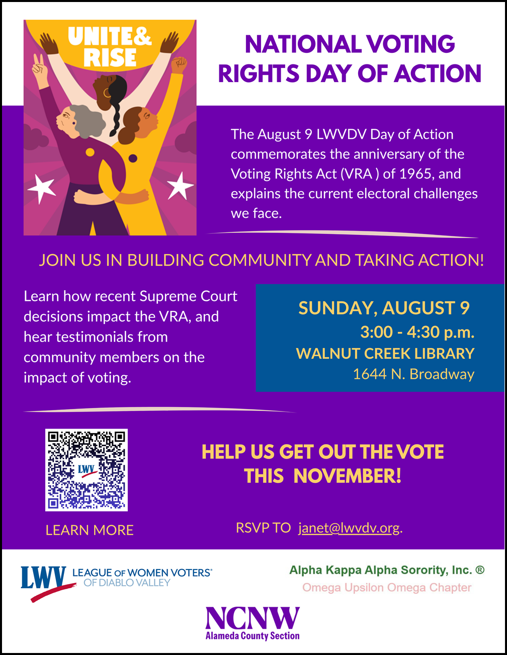  Unite and Rise for Voting Rights August 2026