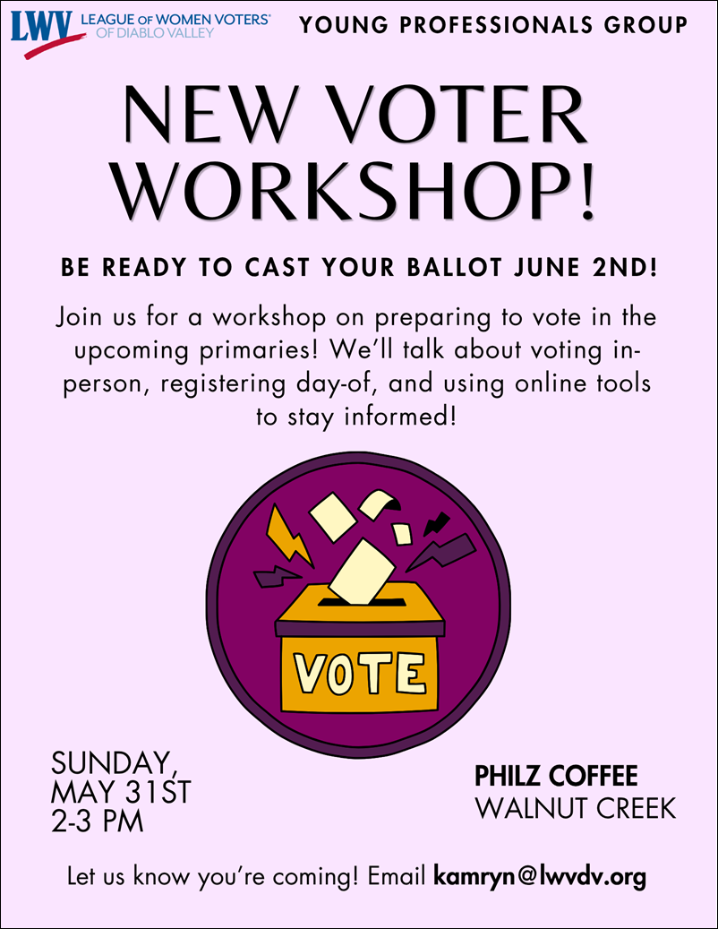 New Voter Workshop: Countdown to the Primary!