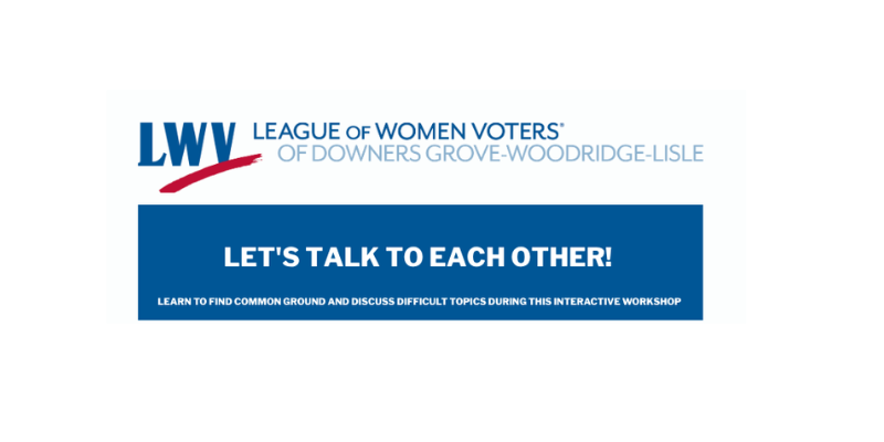 Let's talk to each other