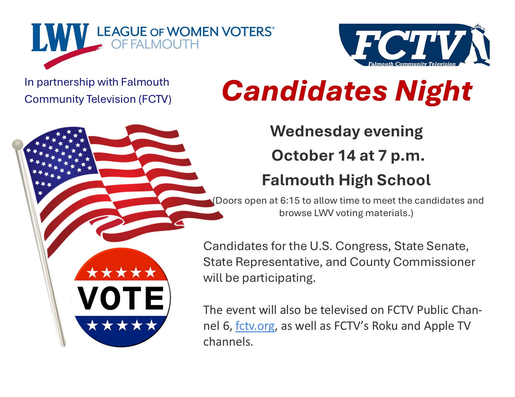Poster for Candidates Night