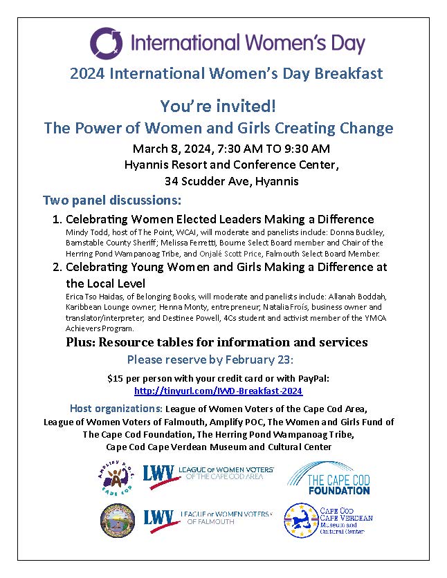 International Women's Day Breakfast poster