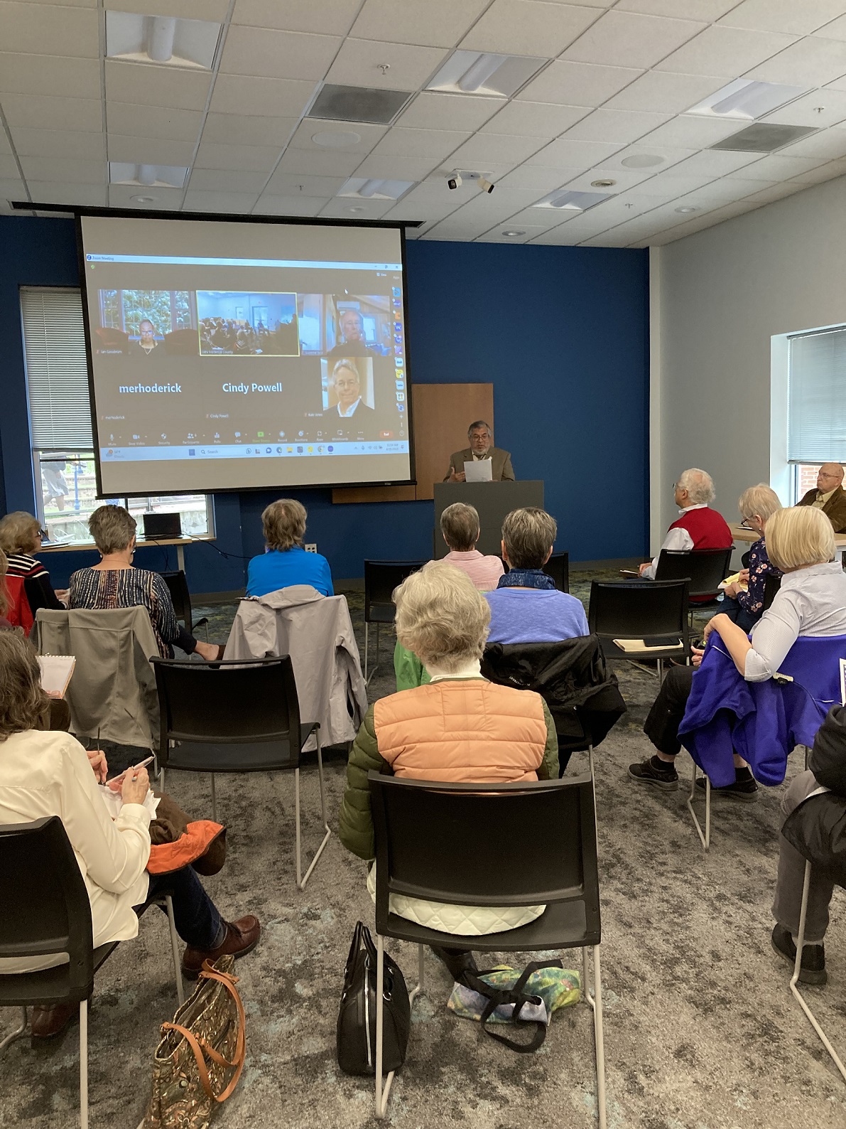 Anthony Gutierrez of the Frederick County Board of Elections at the League of Women Voters of Maryland Annual meeting in Frederick Md 2023