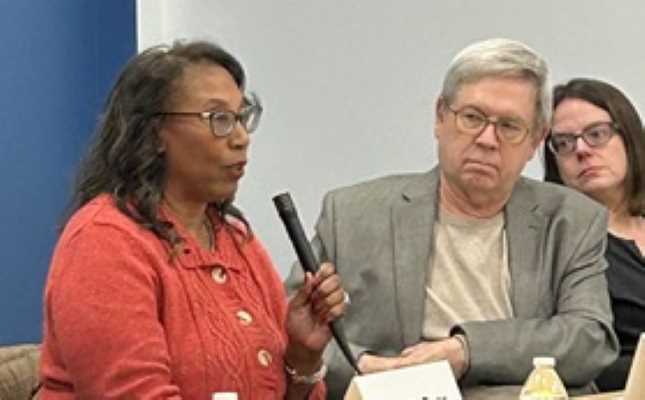 Barbara Wagner speaking at the Ranked Choice Voting Forum 11-29-23