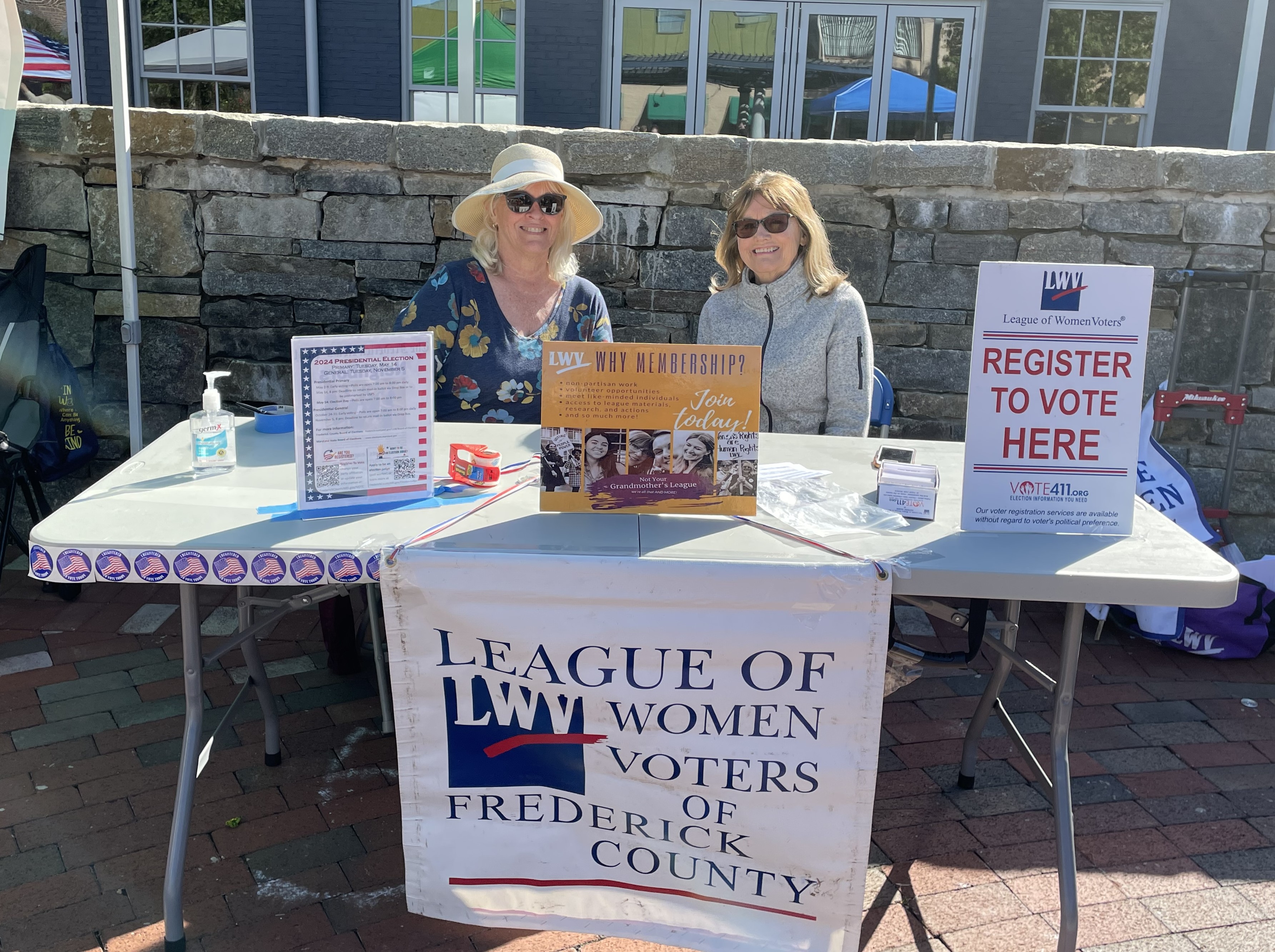 Jill Griffith and Sue Krause at the Hispanic Festival October 7, 2023