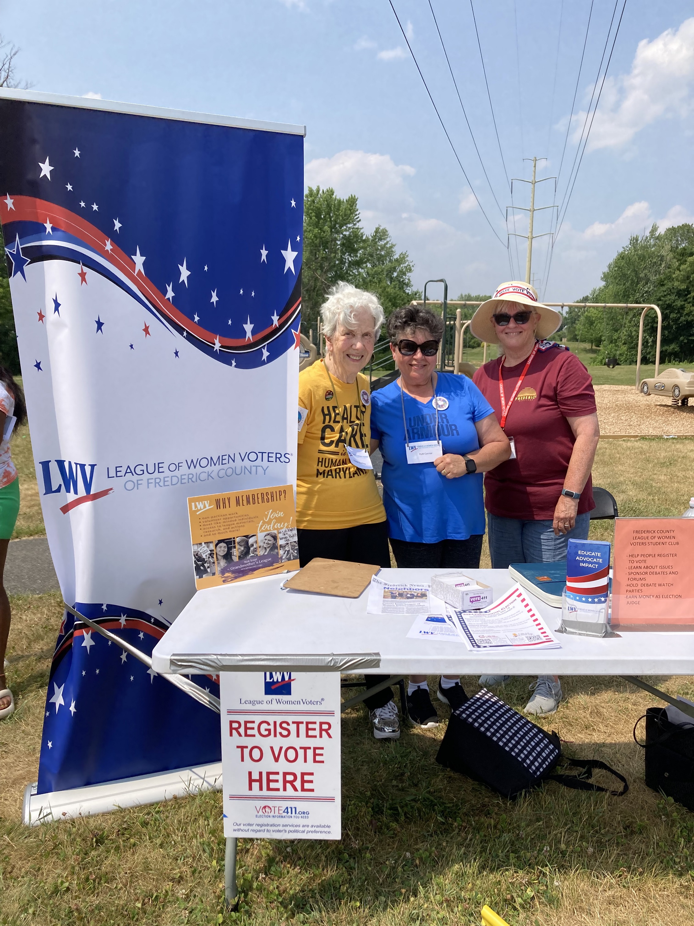 Frederick League Members at the Delta Community event