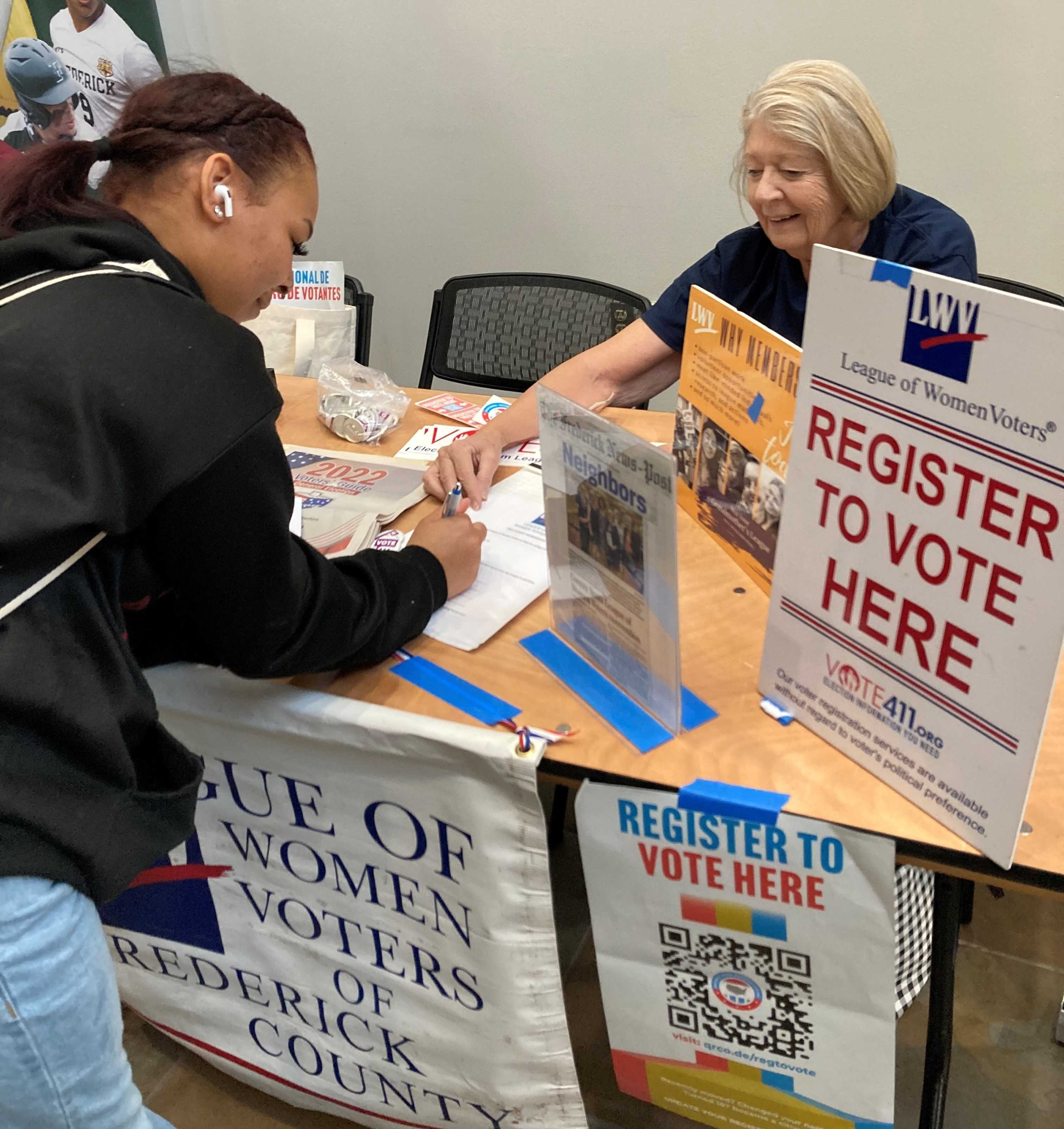 LWVofFC Voter registration event