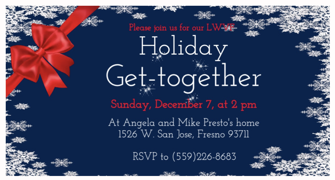 Information on Holiday Get together