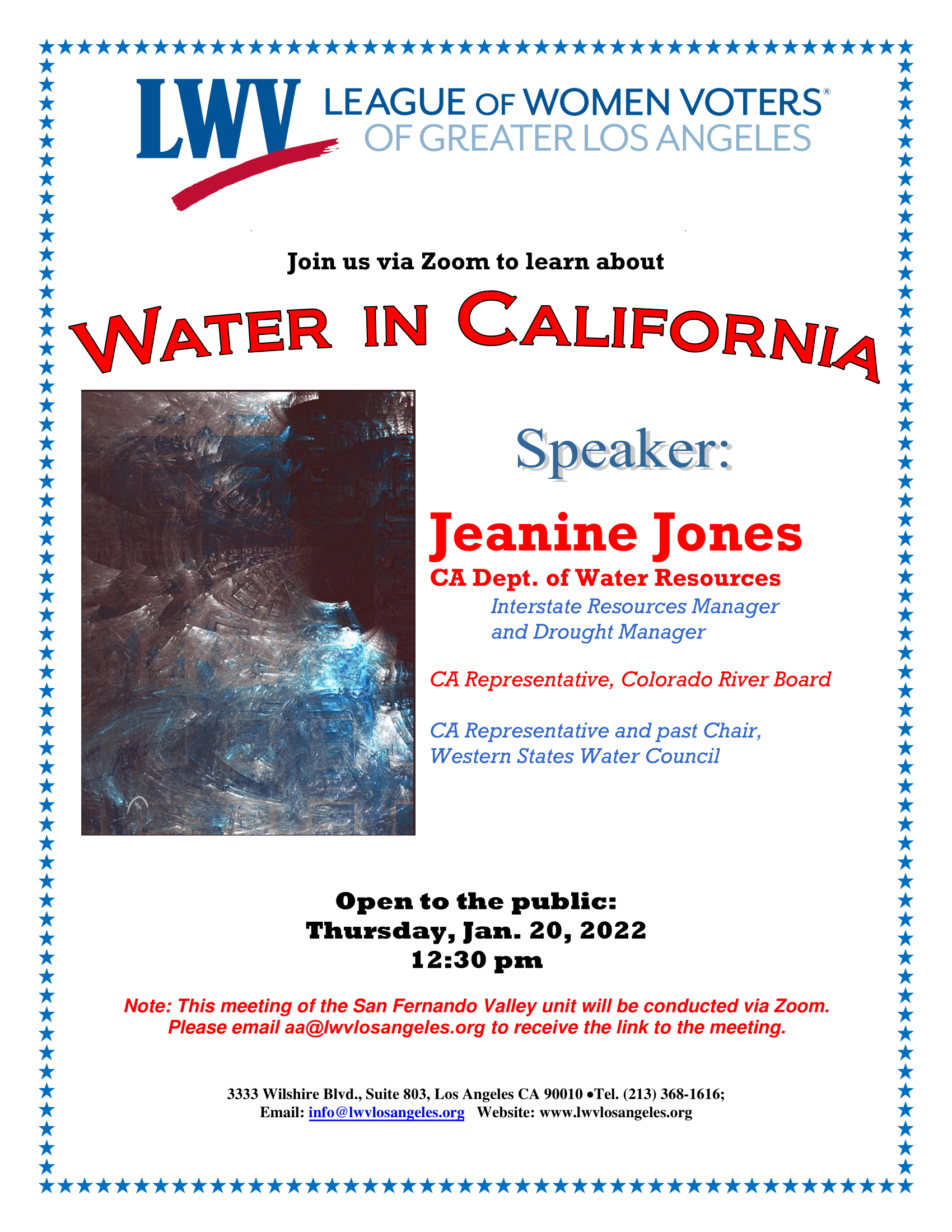 Water in California Flyer