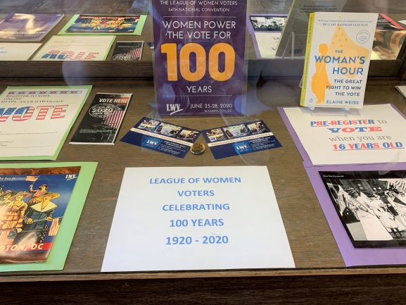 LWVHC 100th Anniversary Hilo Public Library Display