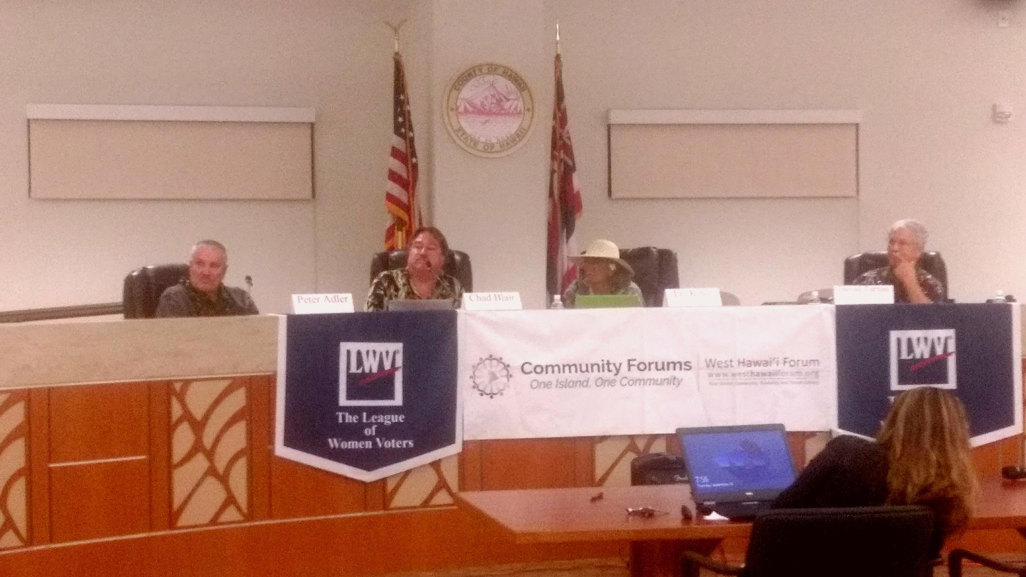 LWV Candidate Forum in West Hawaii