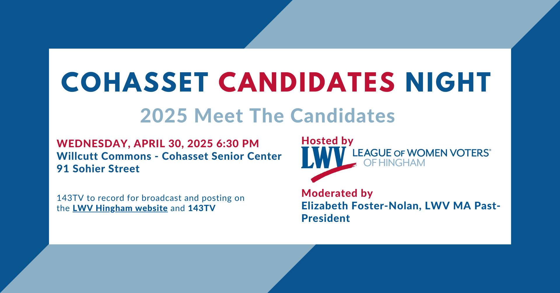 2025 Cohasset Candidates Night