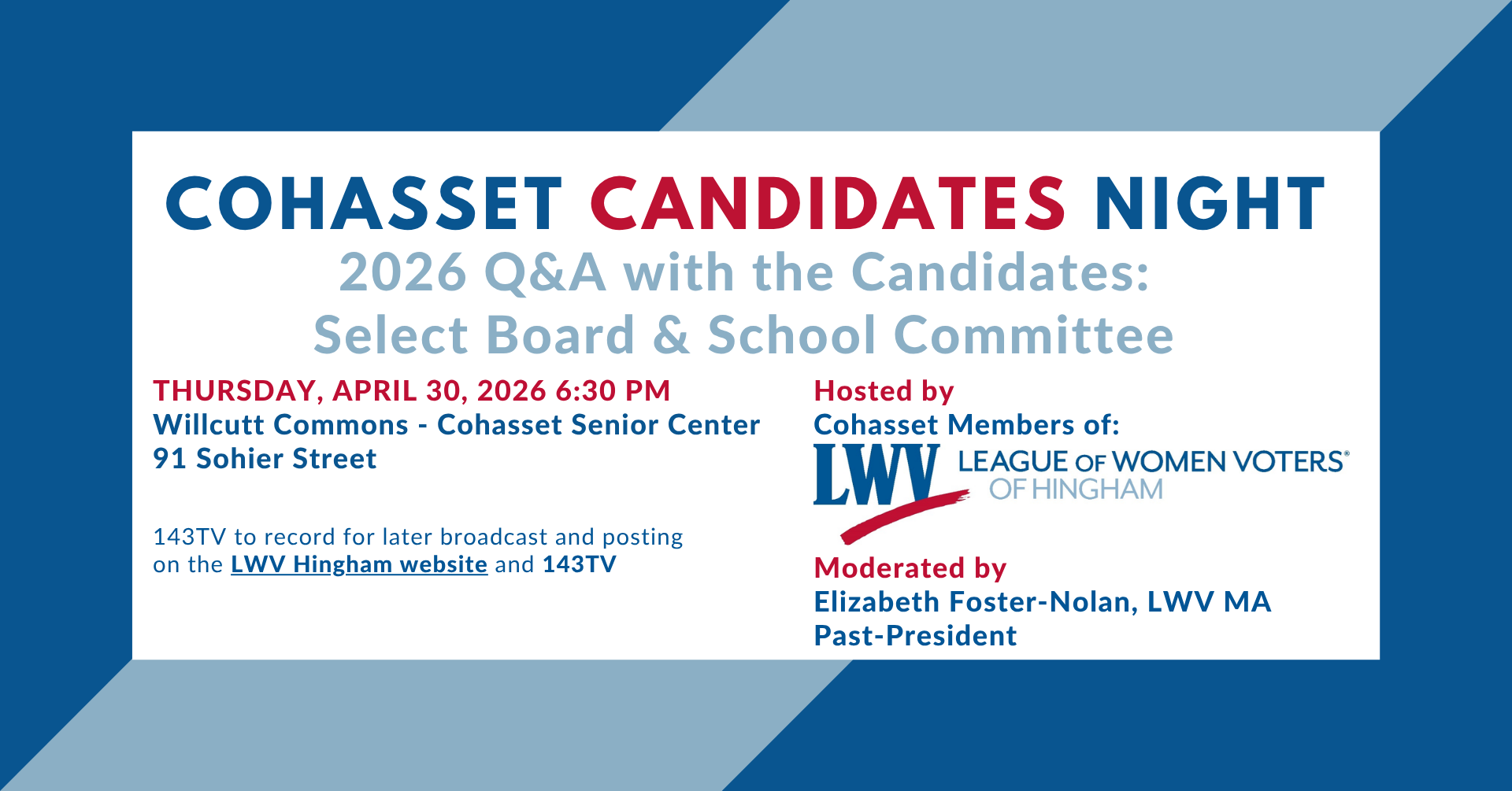 2026 Cohasset Candidates Night