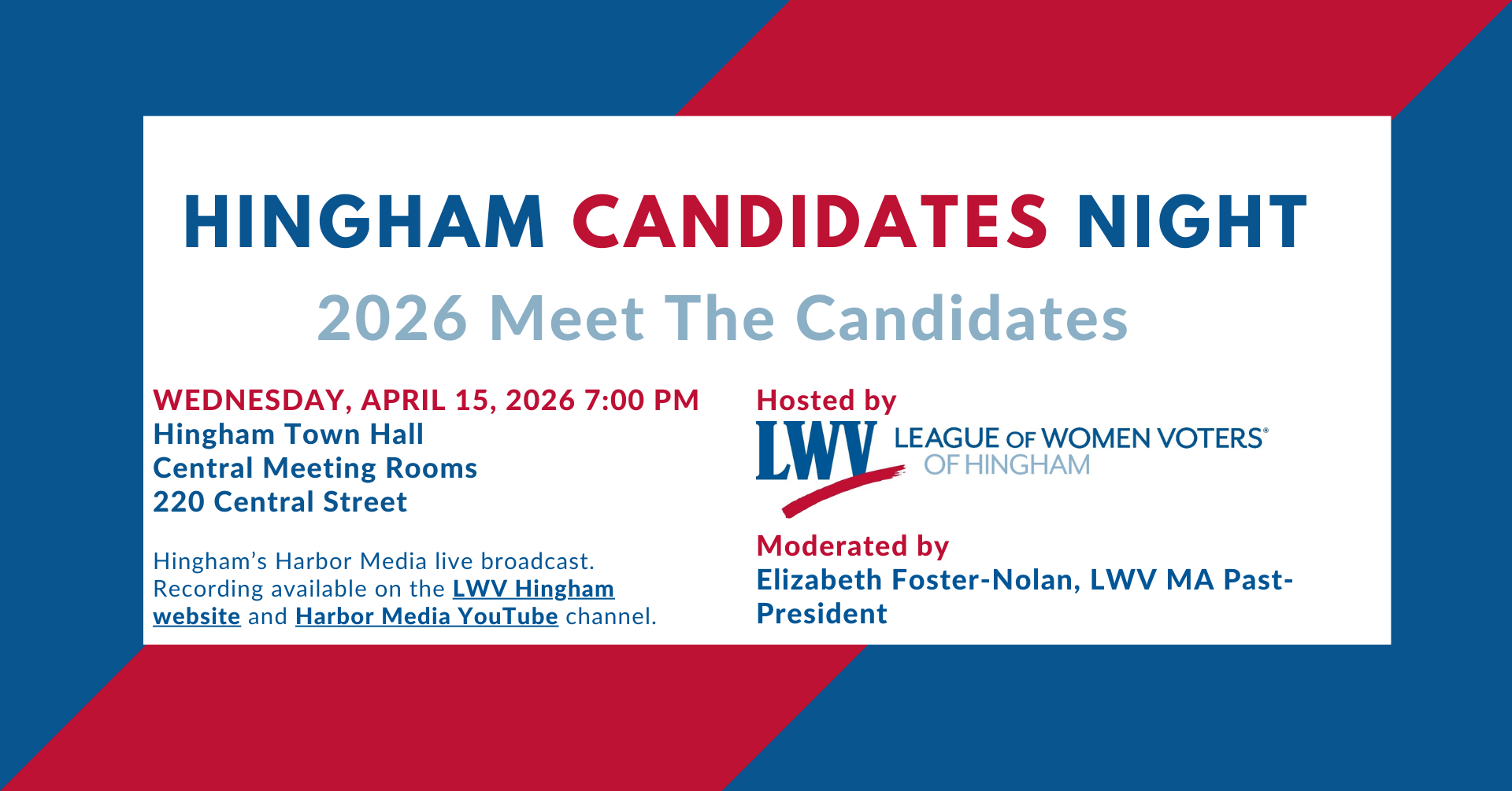 2026 Hingham Candidates Night
