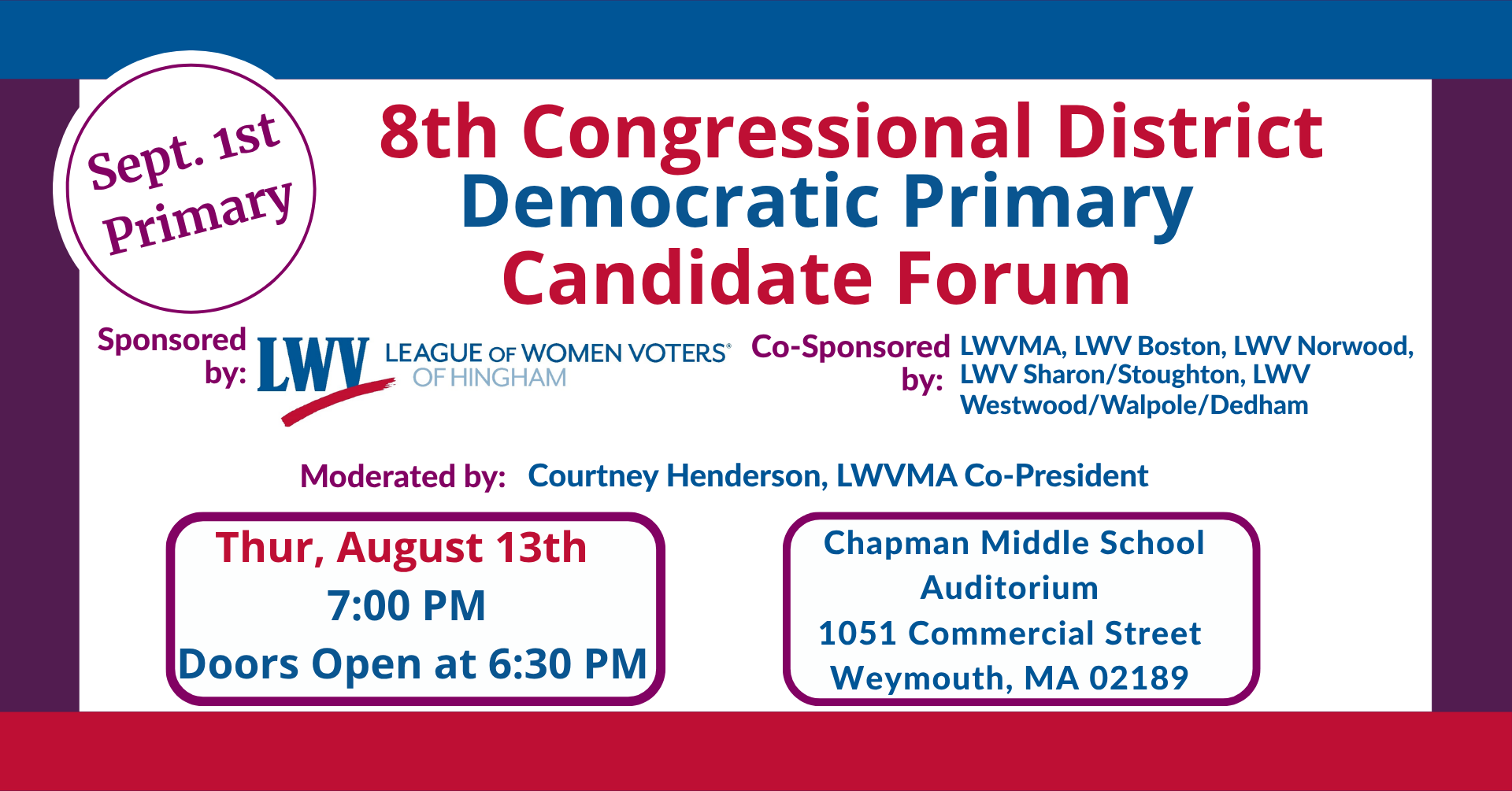 8th Congressional District Democratic Candidate Forum