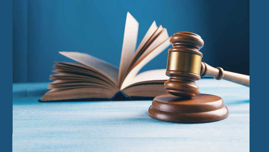 gavel and book