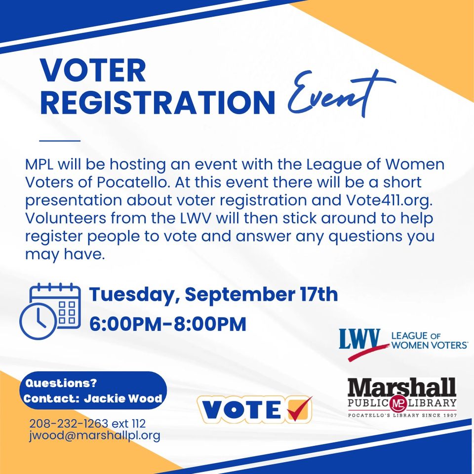 Marshall Public Library Pocatello League of Women Voters