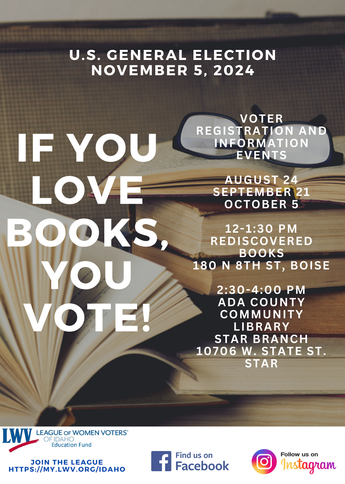 Love Books League of Women Voters of Idaho Boise