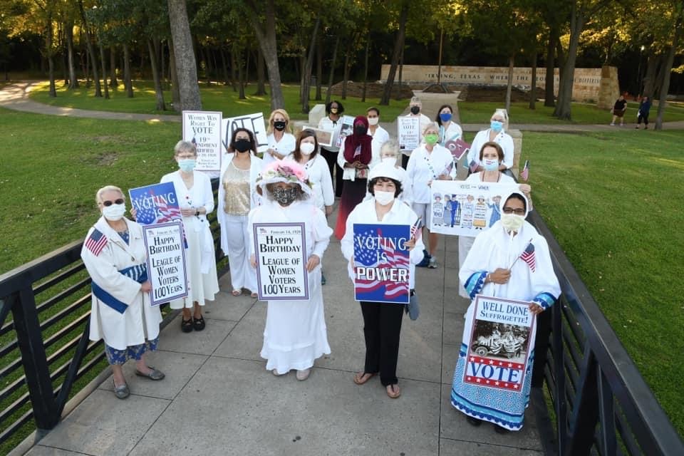 LWV Irving group photo commemorating 100 year anniversary