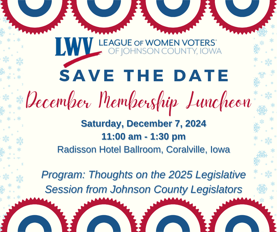 December Membership Luncheon, Legislative Luncheon