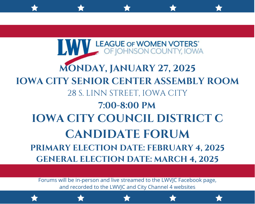 Candidate Forum, Iowa City Council, District C