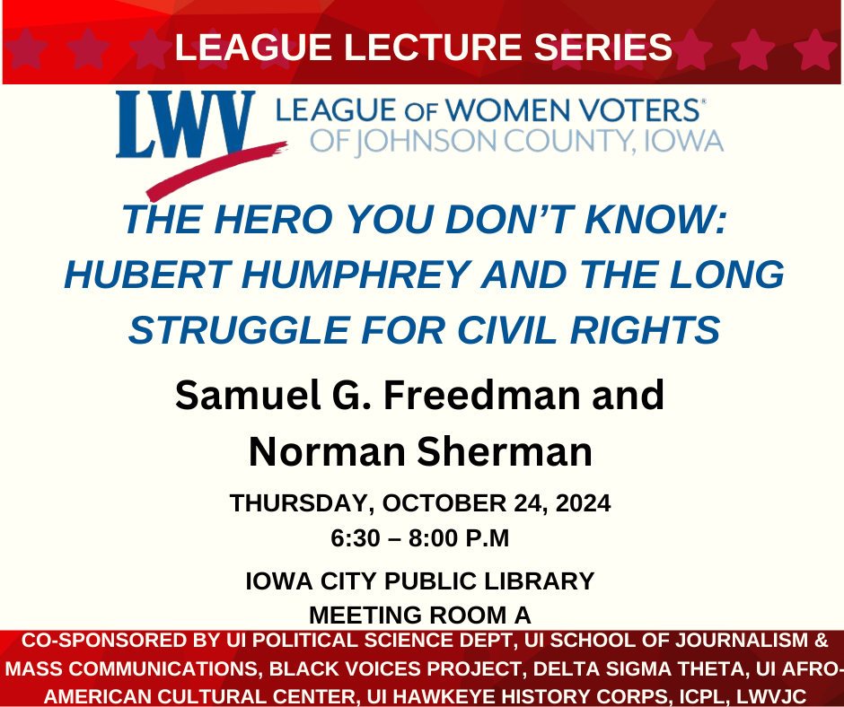 League Lecture Series, Civil Rights, Hubert Humphrey