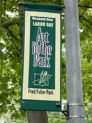 Art in the Park event sign