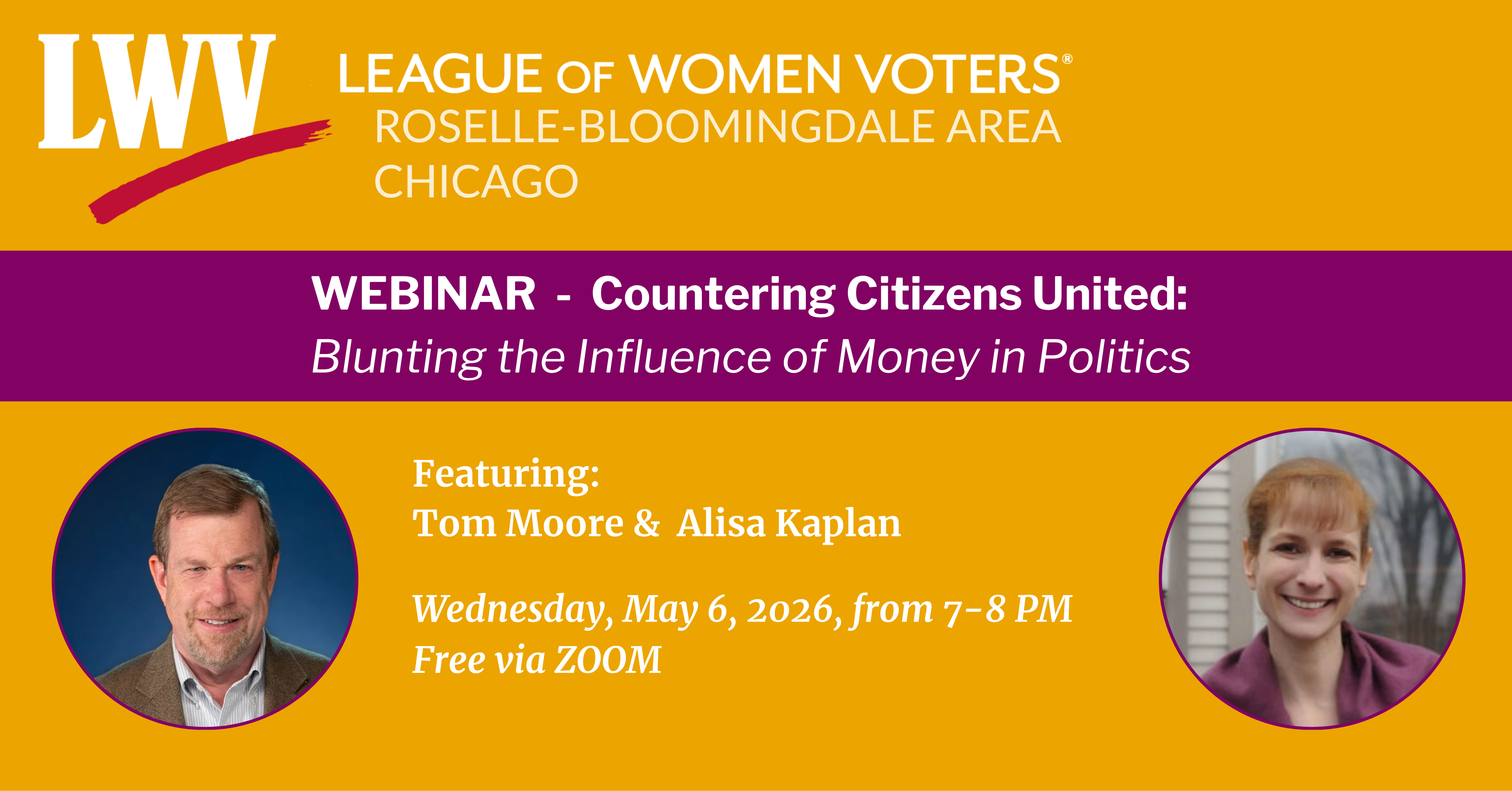 Webinar - Countering Citizens United: Blunting the Influence of Money in Politics