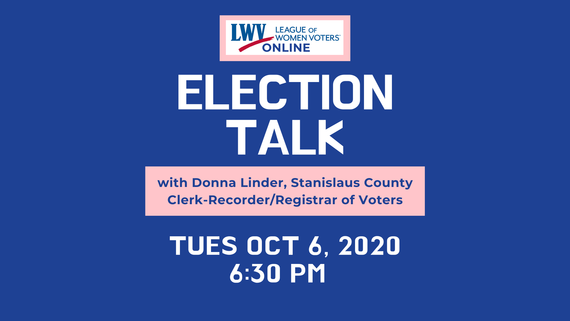 Donna Linder speaks at Election Talk - image