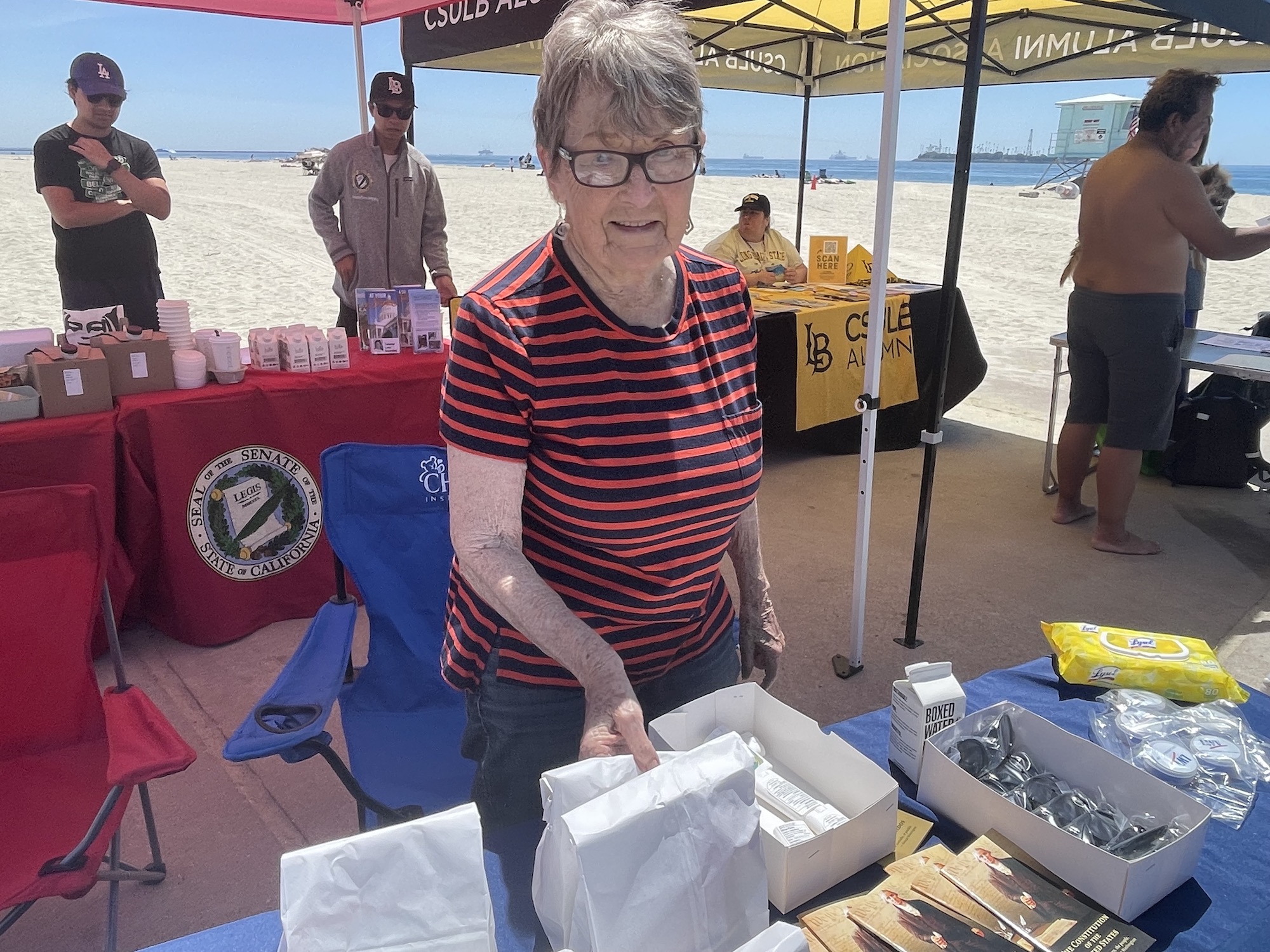 Phyllis at Beach Clean up 2023