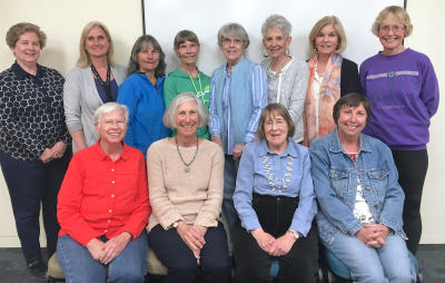 Top (L-R): Leslie Wallstrom, Julie Williams-Hill, Akkana Peck, Lynn Jones, Amy Birnbaum Karyl Ann Armbruster, Ellen Mills, Jody Benson. Bottom (L-R) Kathleen Taylor, Barbara Calef, Rebecca Shankland and Rebecca Chaiken. Not pictured: Rosmarie Frederickson LWV Los Alamos 2019-2020 Board
