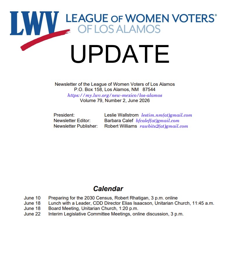 LWV LA January 2026 Update Image