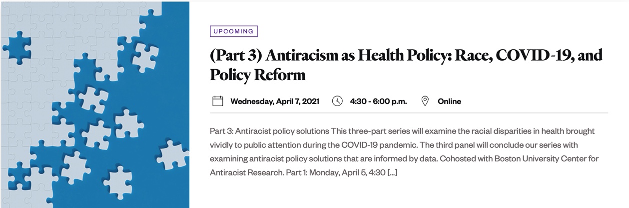 (Part 2) Antiracism as Health Policy: Race, COVID-19, and Policy Reform