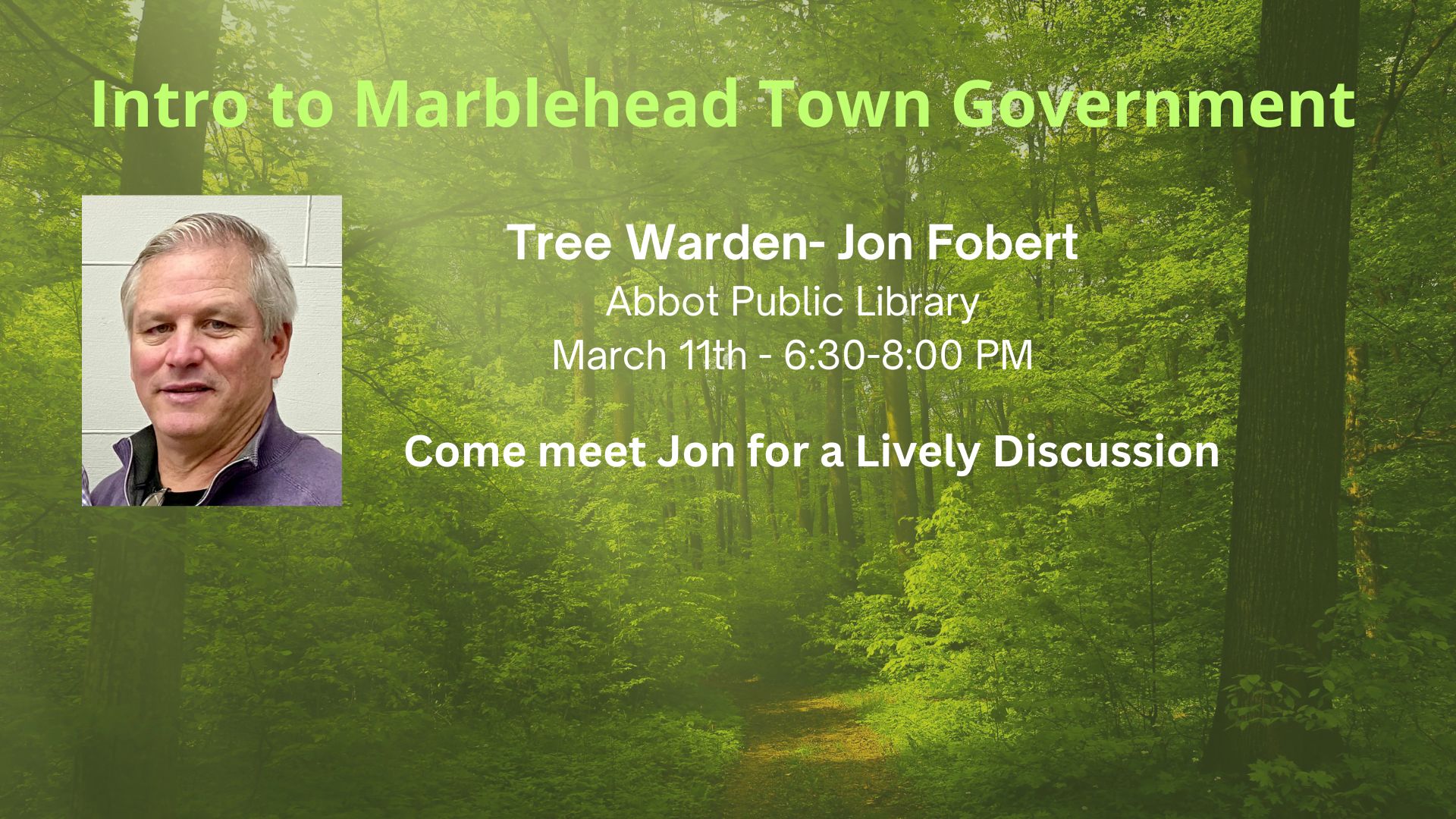 Intro to Marblehead Town Government with Jon Fobert