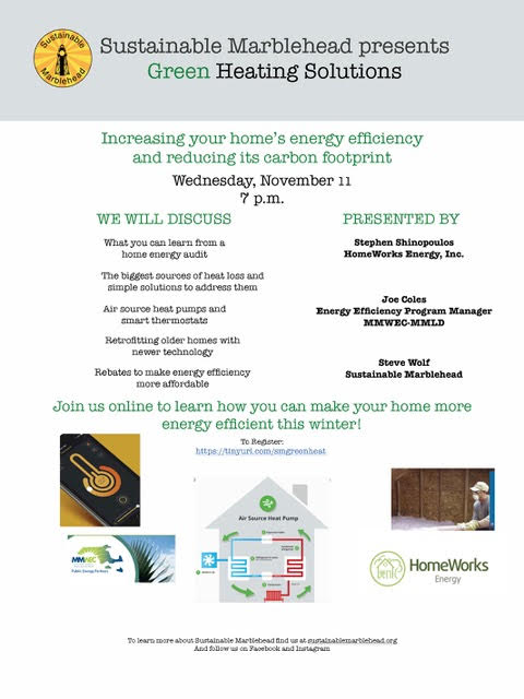 Sustainable Marblehead presents Green Heating Solutions  zoom nov11