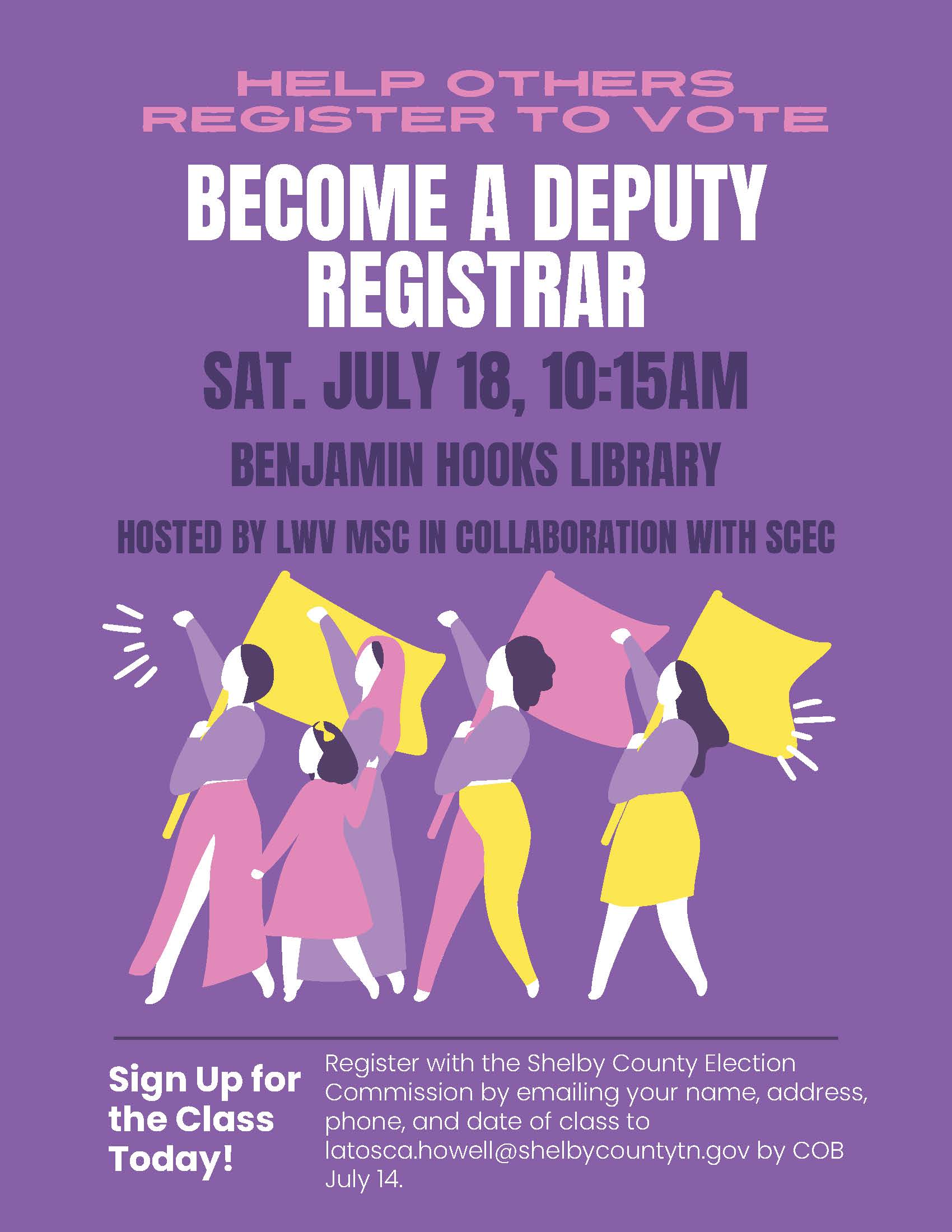 Flyer for Deputy Registrar training