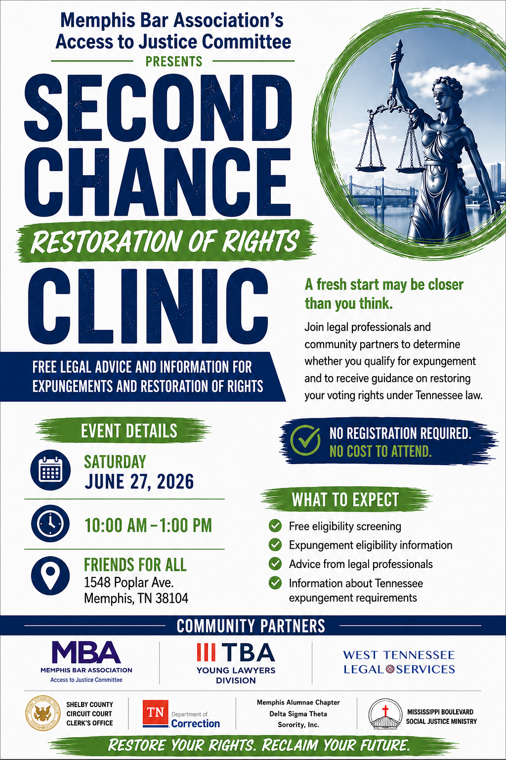 graphic of infor for expungement clinic