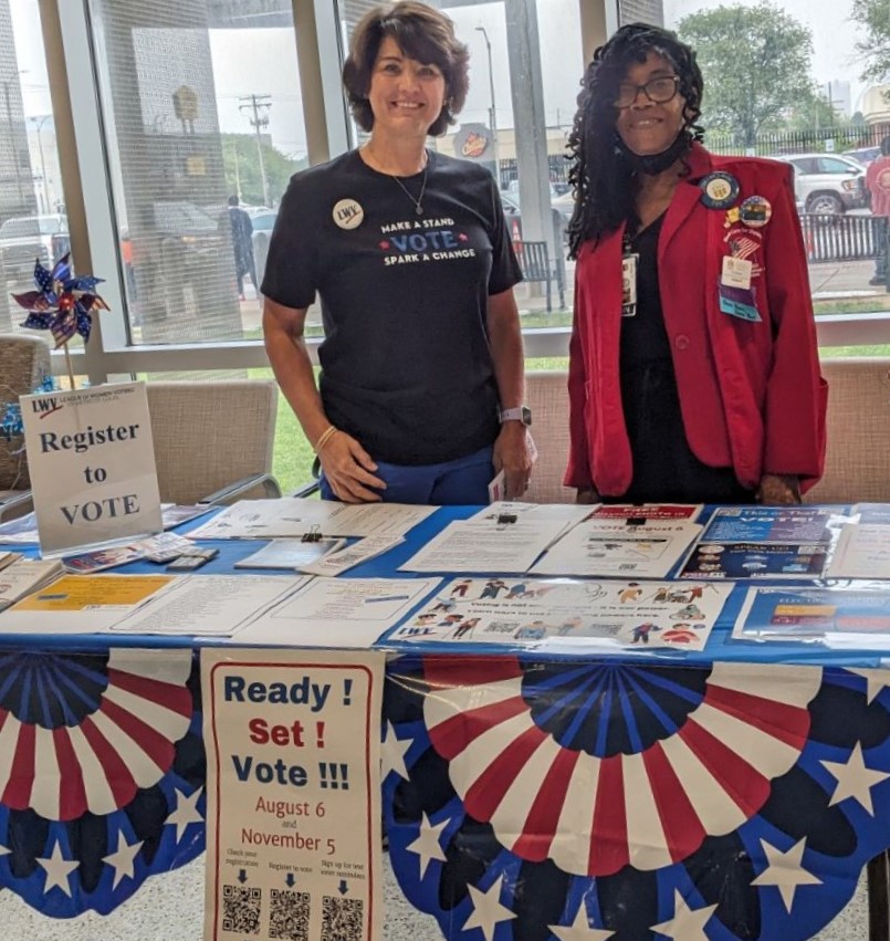 Angie Dunlap with AFGE VP Frances Bruce