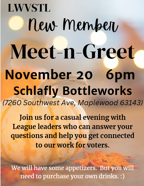 New Member Meet & Greet Nov. 20