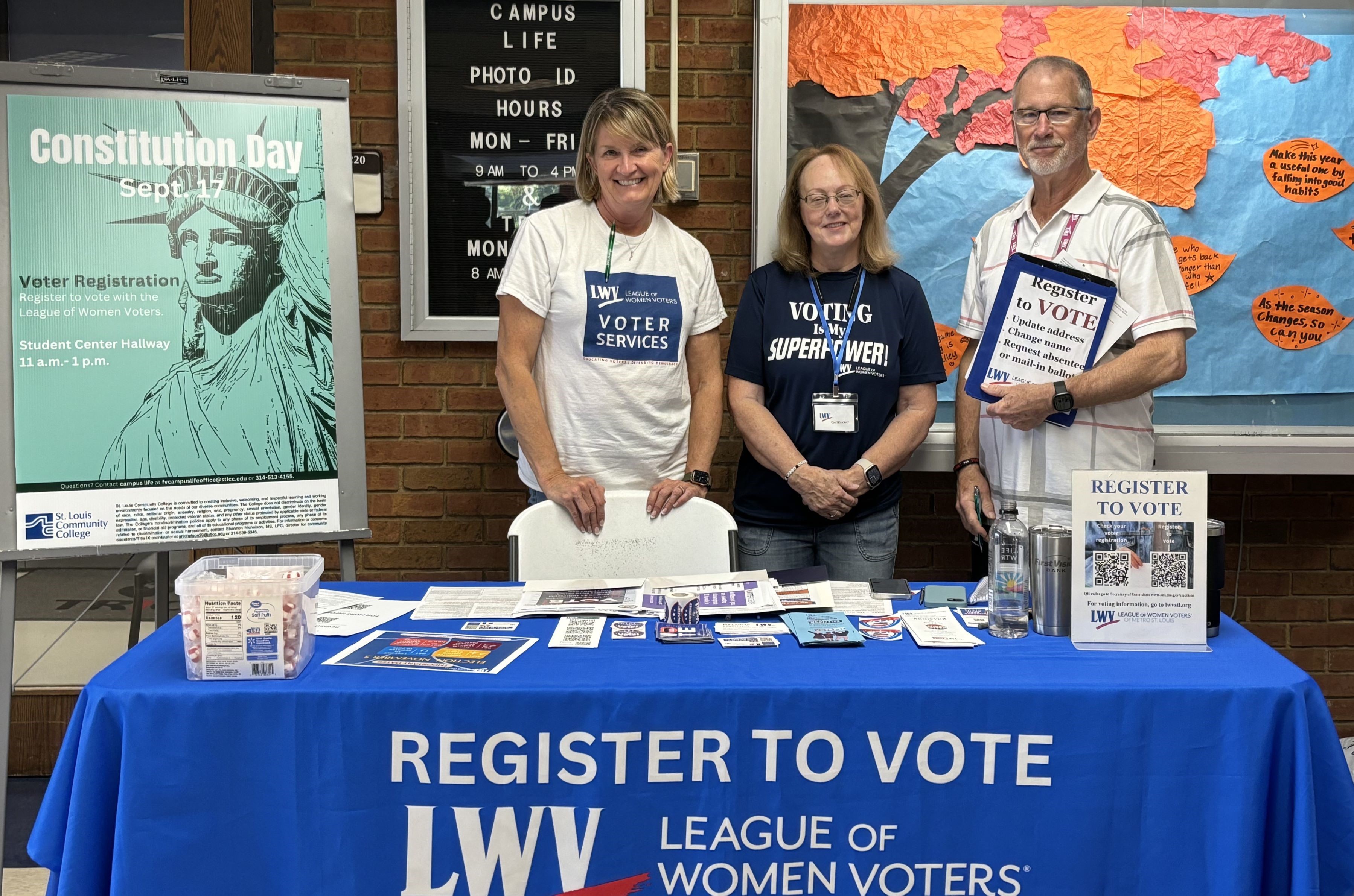 3 Members Register Voters on Constitution Day