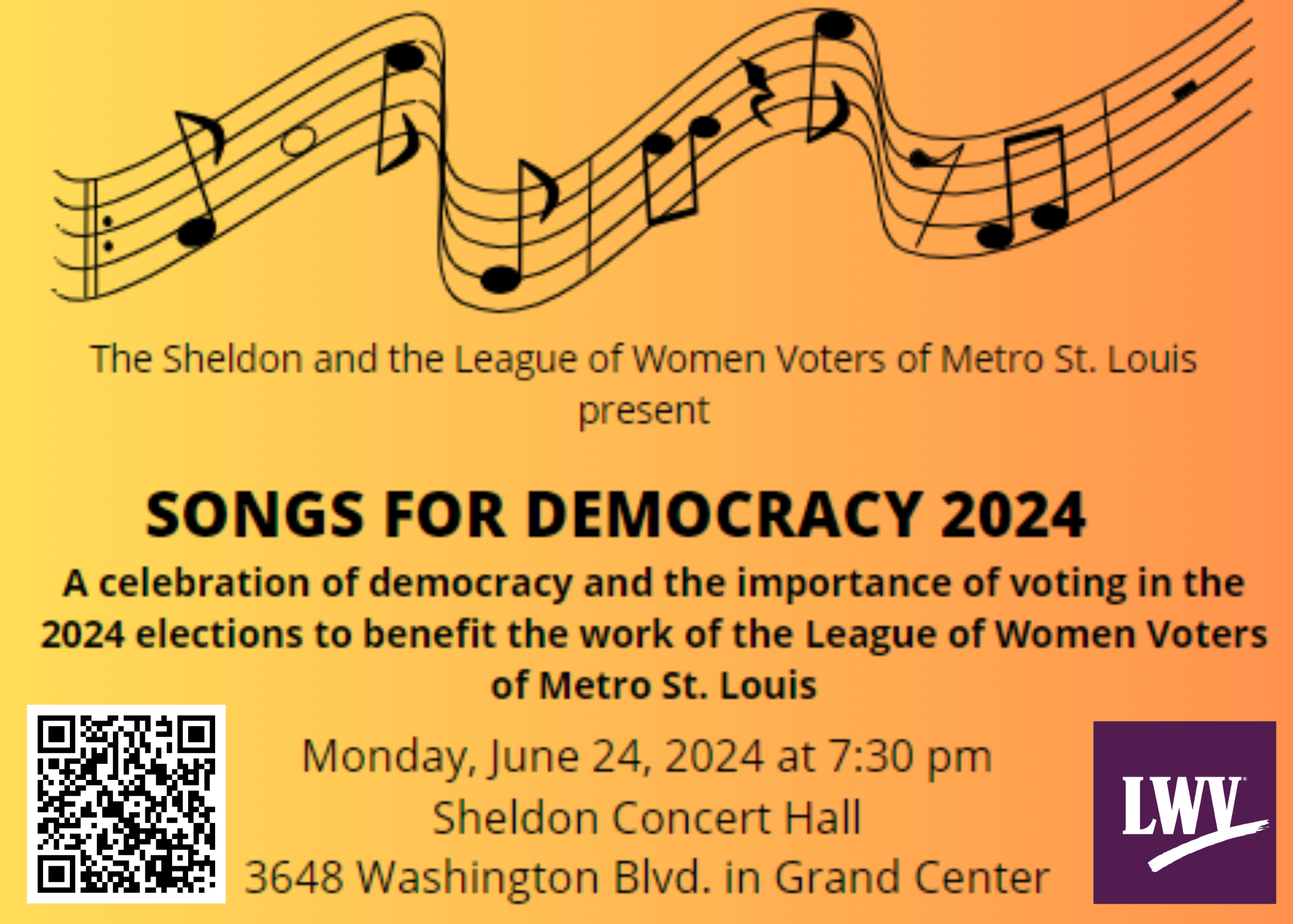 Songs for Democracy at Sheldon June 24