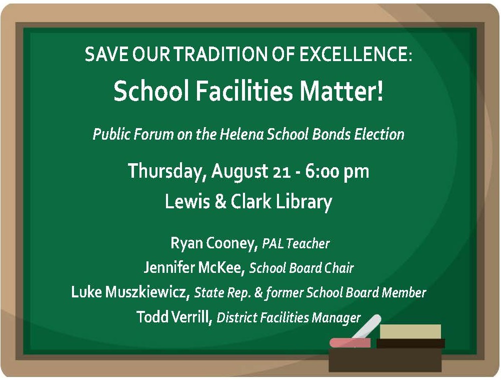 August 21 School Bonds Forum