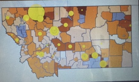 Montana census map