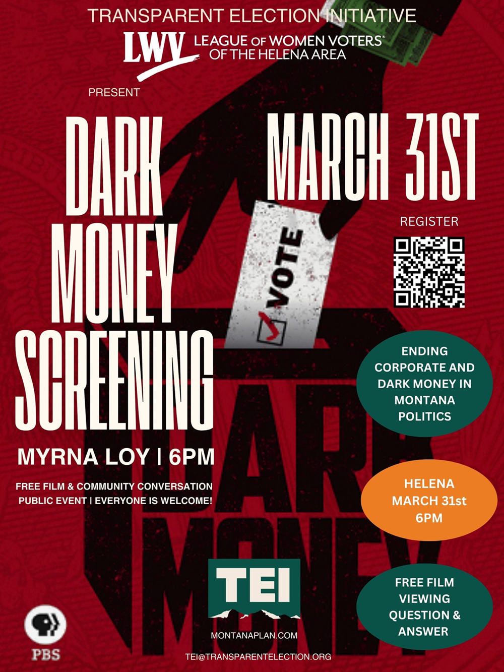 Dark Money screening at MLC