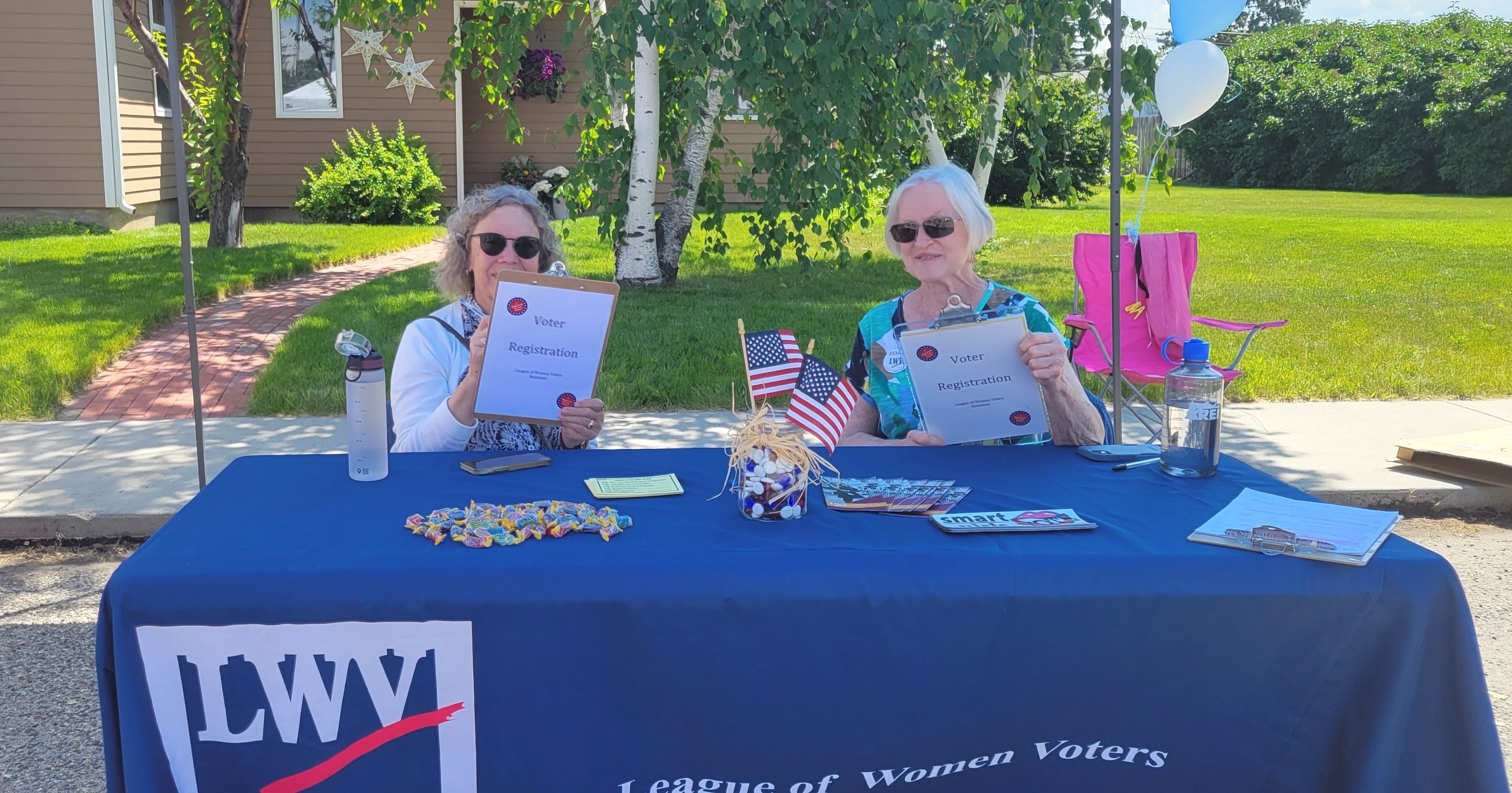 Voter Registration table at car show