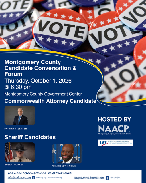 2026 Commonwealth Attorney, Sheriff Candidate Forum (Montgomery County)