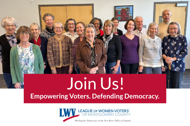 Join the League of Women Voters of Montgomery County, VA