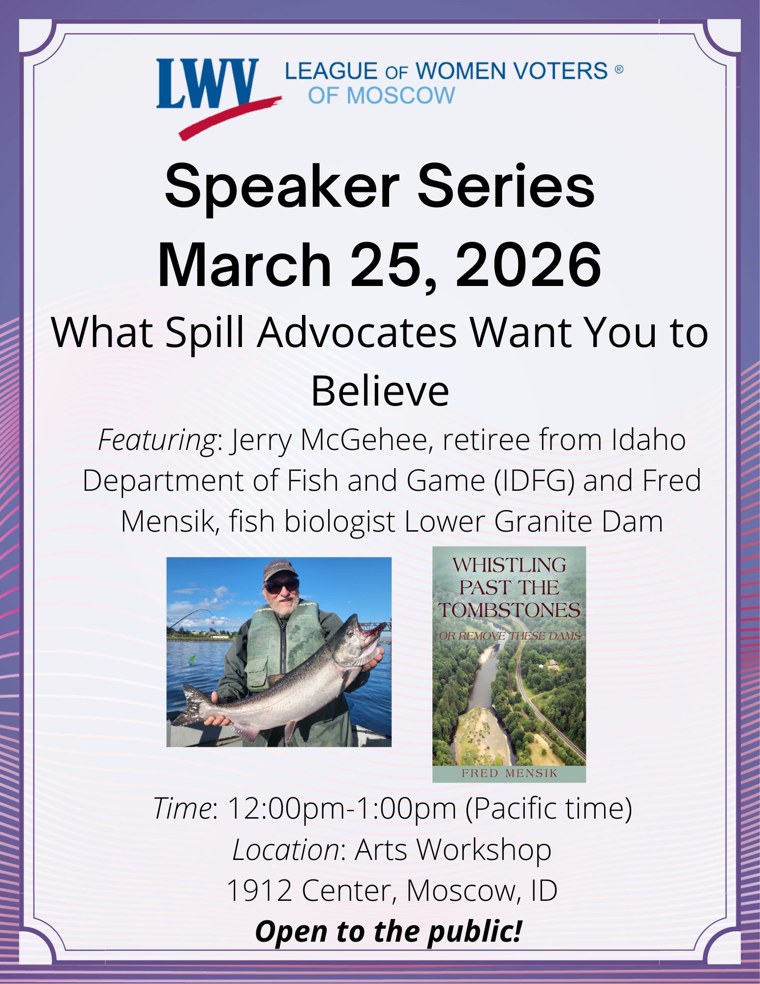 Advertisement for Speaker Series event