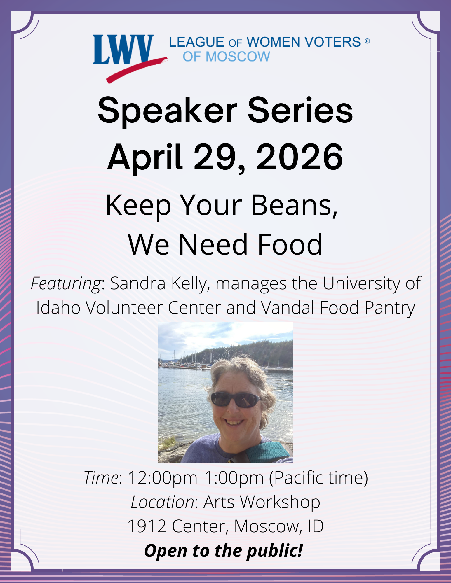 Advertisement for Speaker Series event