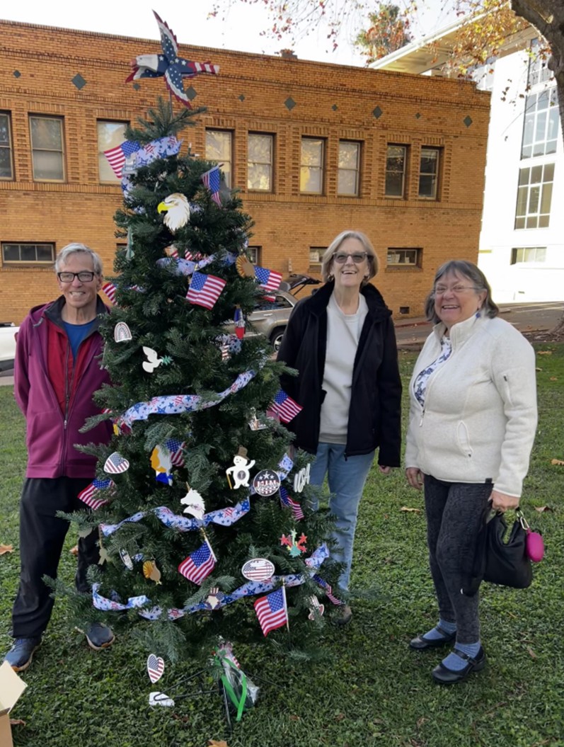 The LWVML finished tree at Courthouse Square in Sonora